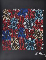 Keith Haring Dancing Man Plexiglass Matrix Drawing - Sold for $100,000 on 04-23-2022 (Lot 58a).jpg